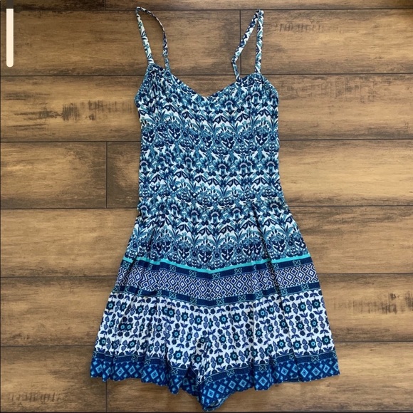 🌟RARE🌟Hollister Blue Floral Romper HG holy grail rare - Picture 3 of 6
